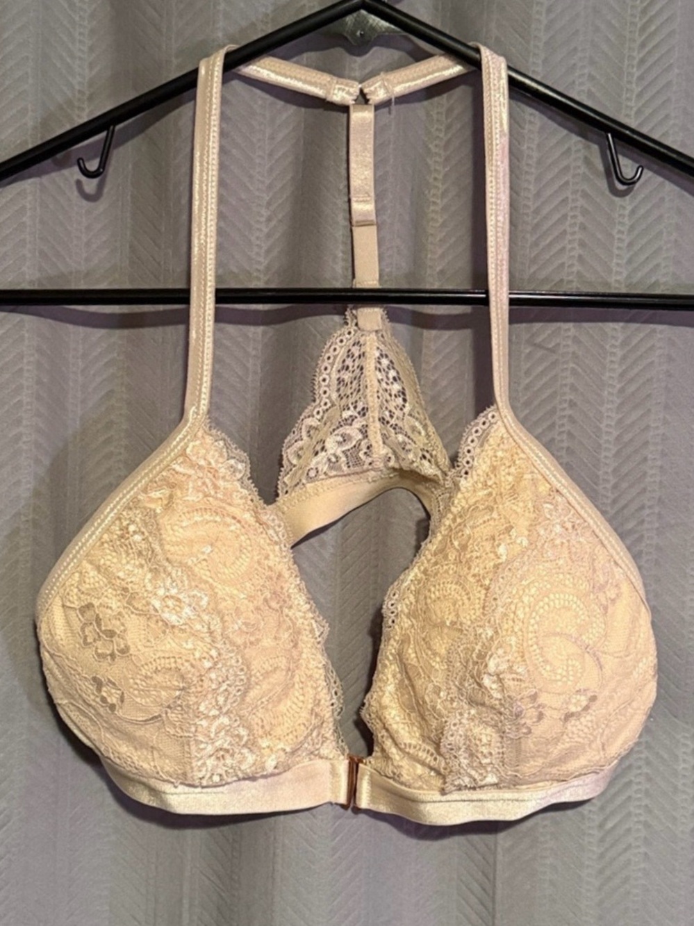 SHEKINI Lace Trim Racerback Bralette